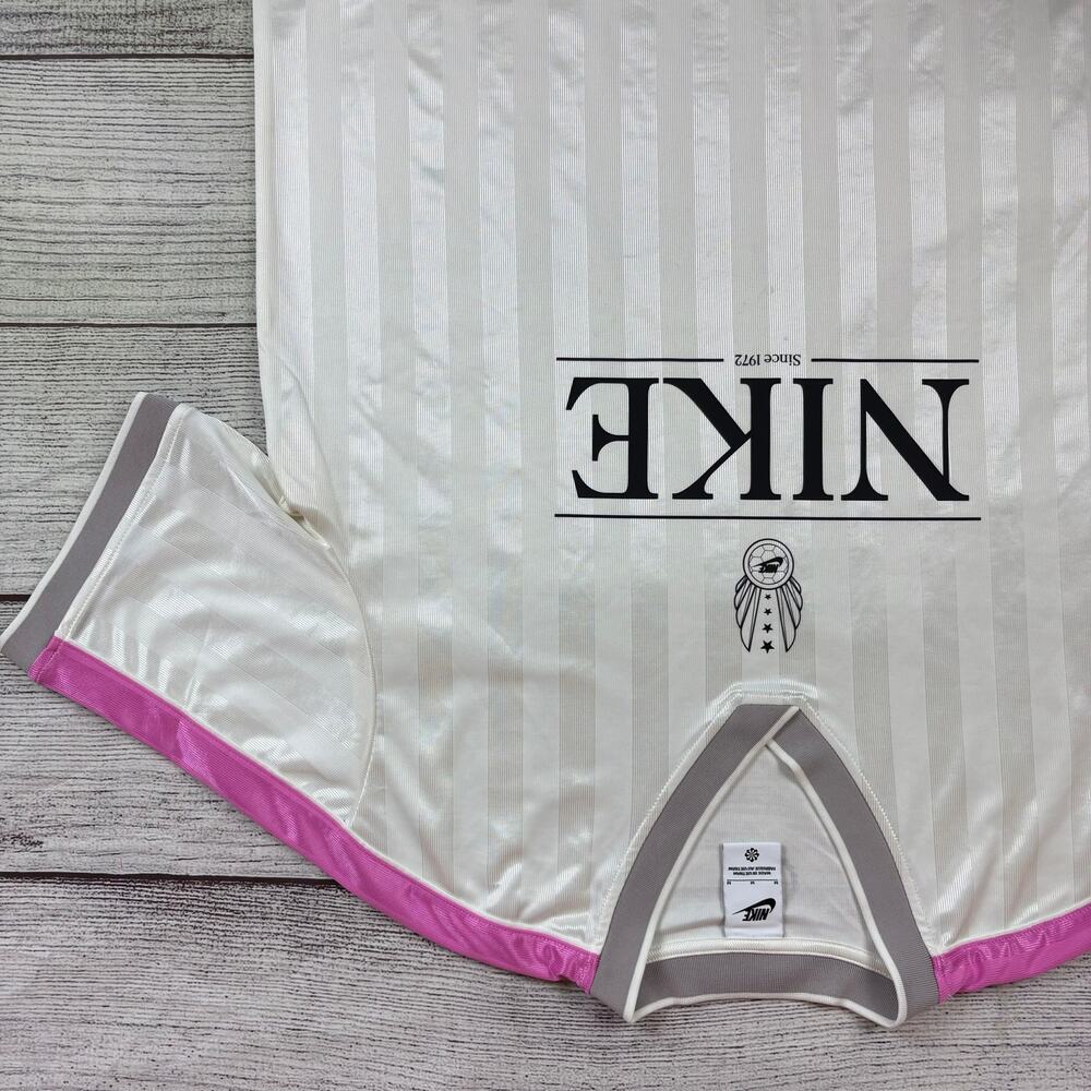 Nike White & Pink Soccer Jersey